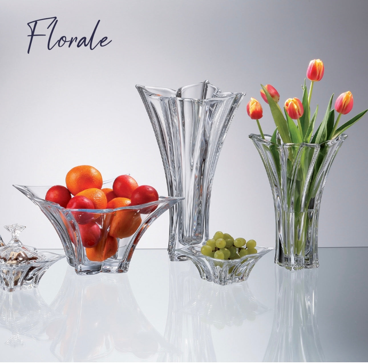 Vazo kristali “Florale” Bohemia Crystals