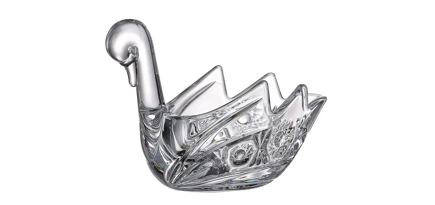 Mbajtese kristali ne forme mjellme 18cm "Swan" Bohemia Crystal