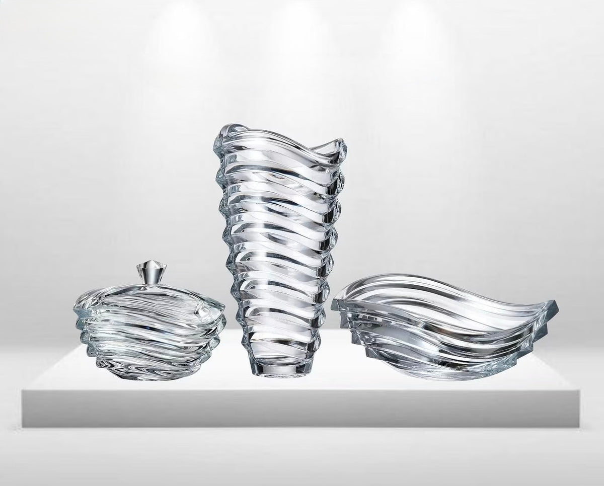 Vazo kristali 34 cm "Wave"