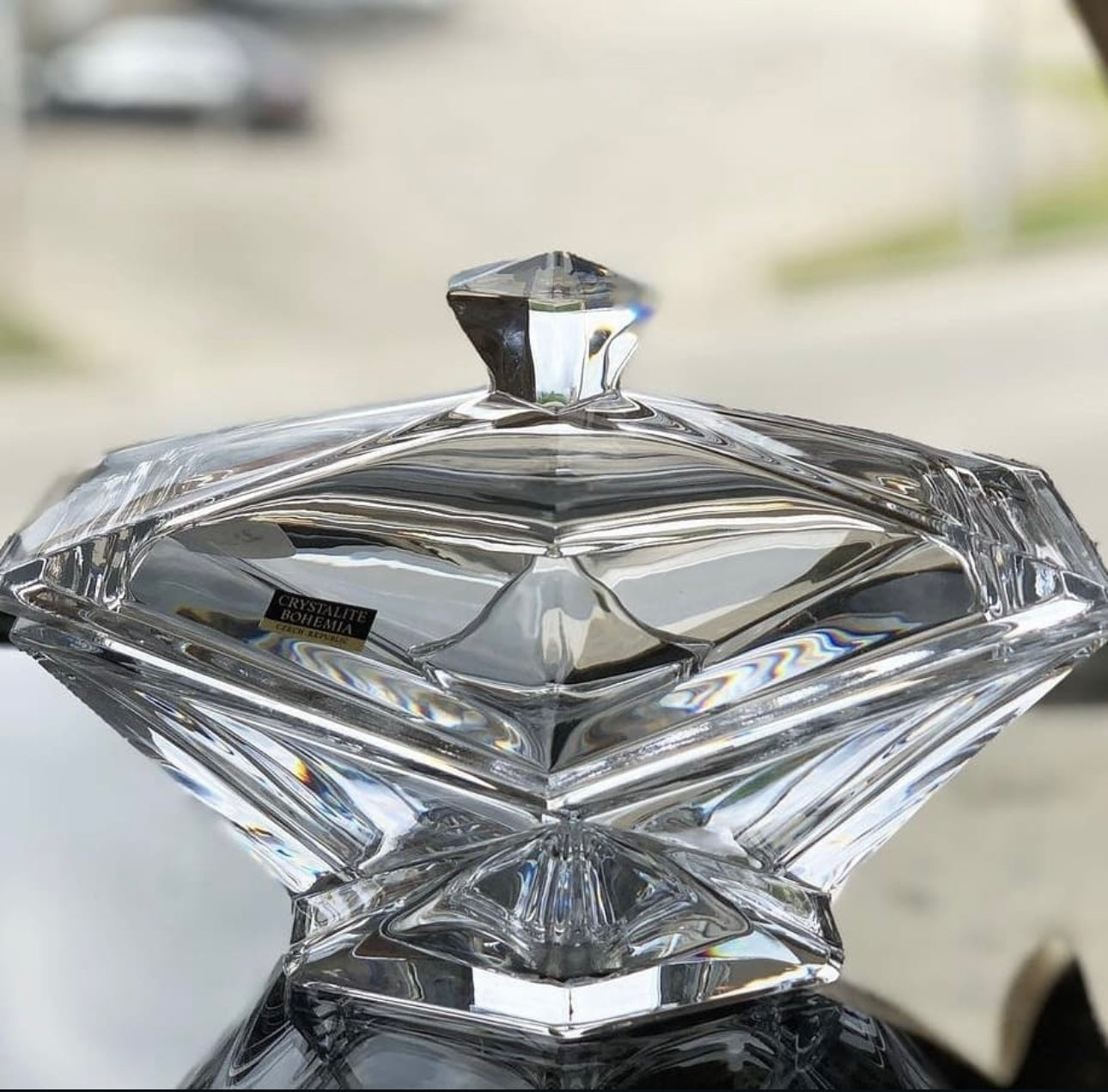 Mbajtese karamelesh kristali me kapak 22.5cm “Origami” Bohemia Crystals