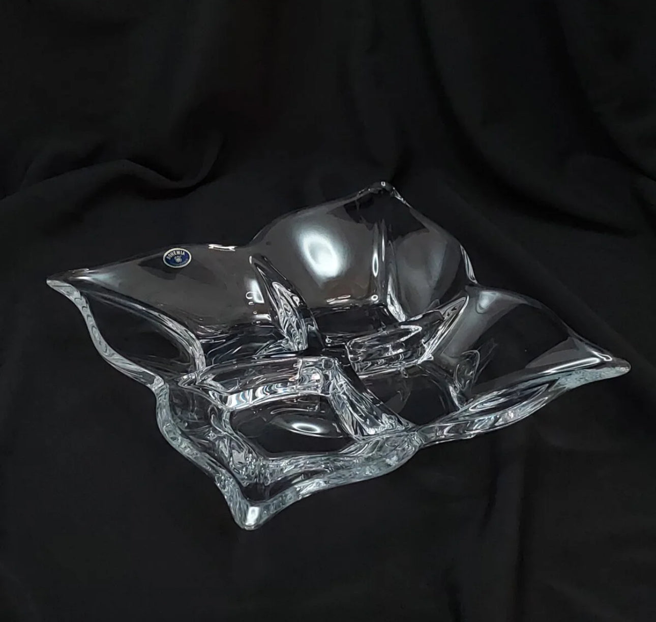 Mbajtese frutash te thata kristali me 4 ndarje “Florale” Bohemia Crystals