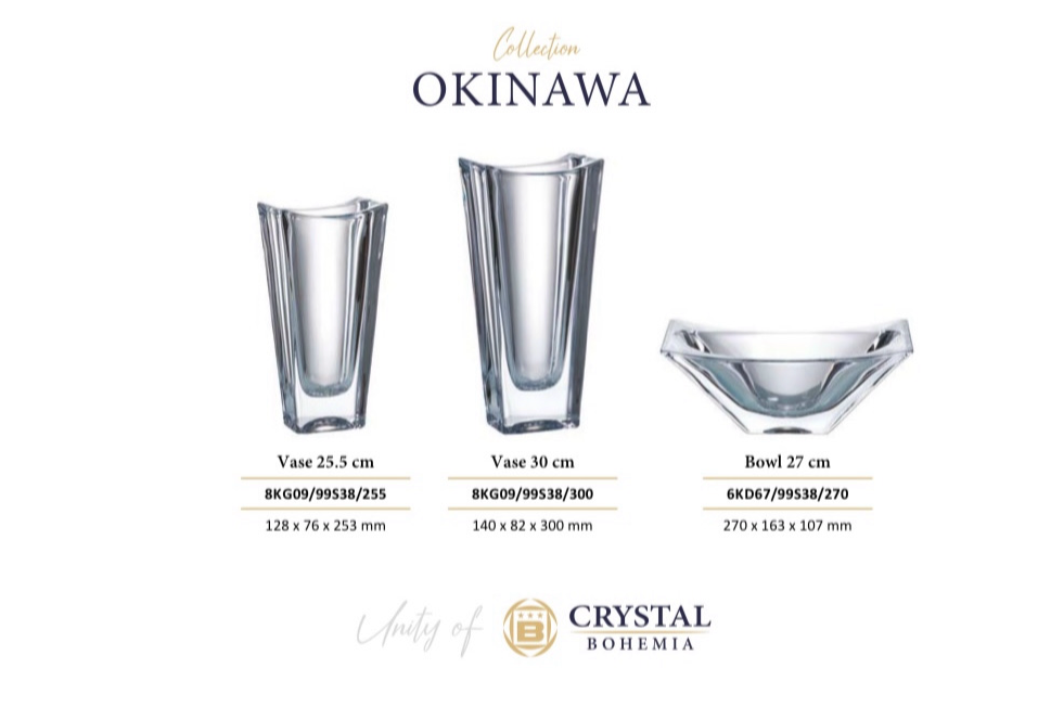 Mbajtese karamelesh kristali 27cm “Okinawa” Bohemia Crystal
