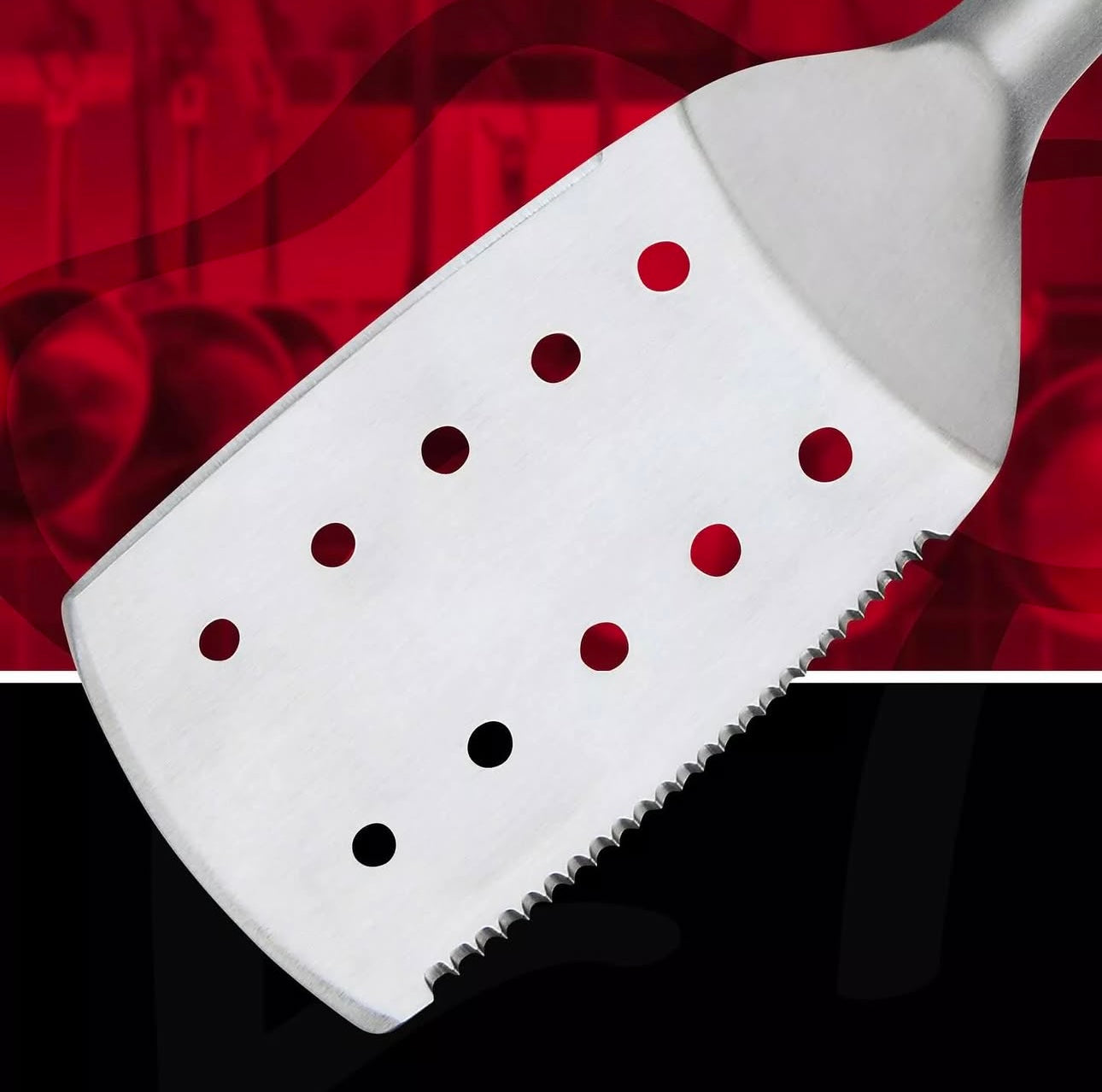Spatula profesionale me dhembeza dhe me vrima 46cm 22300