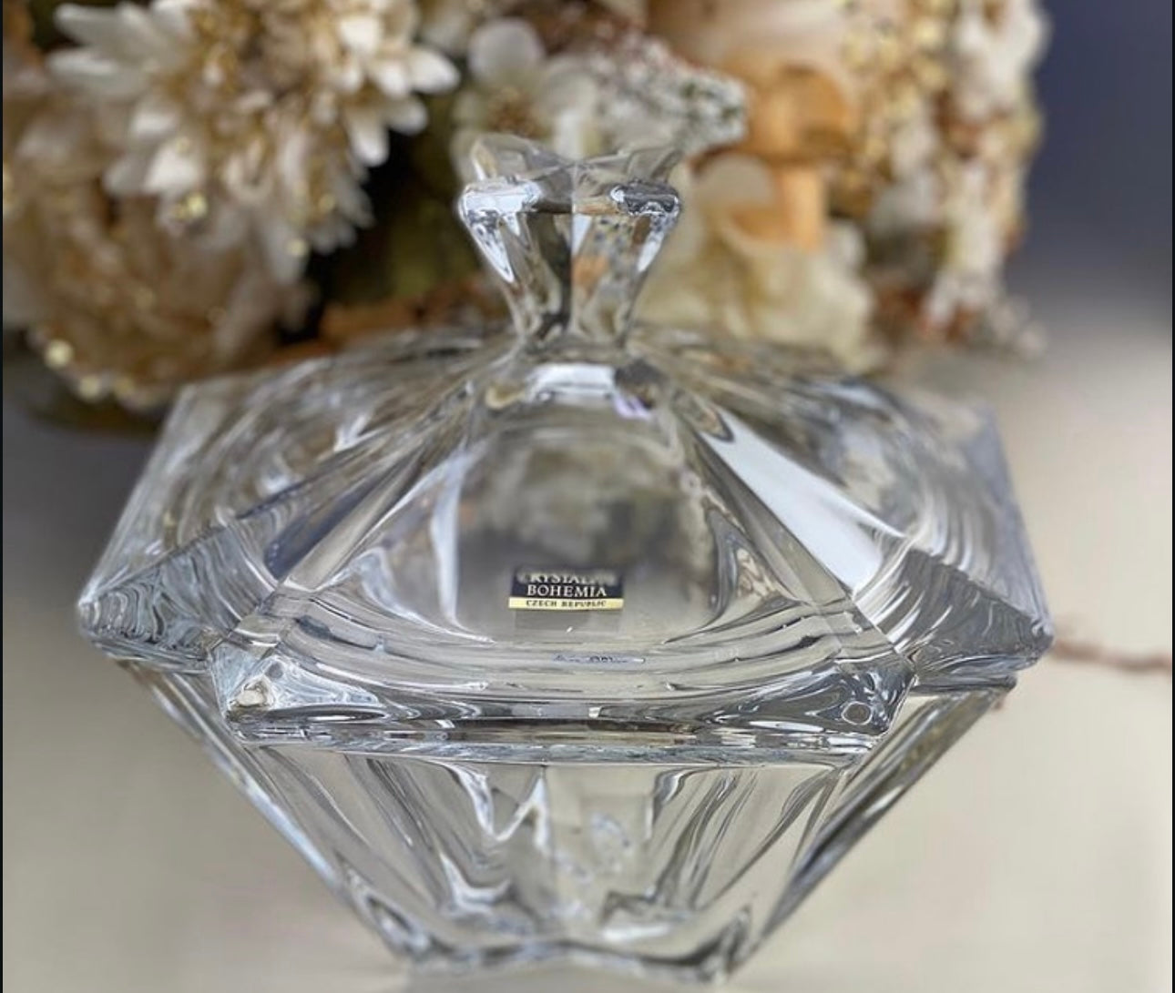 Mbajtese karamelesh kristali me kapak 22cm “Metropolitan” Bohemia Crystals
