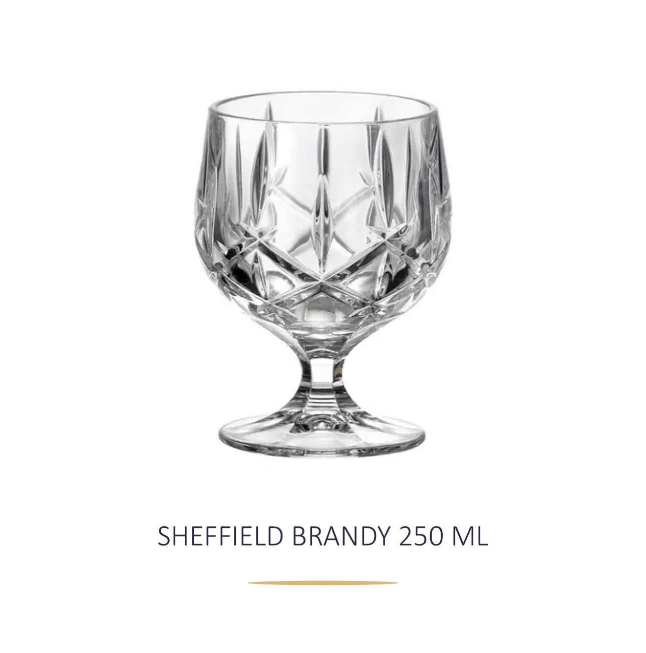 Gote kristali brandy 250ml “Sheffield” Bohemia Crystals