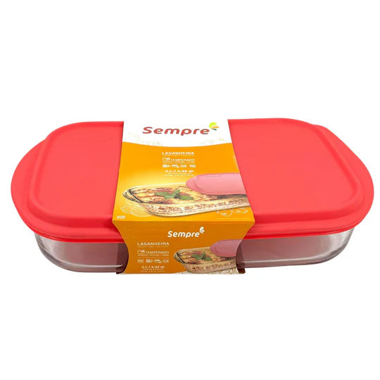 Tave pjekie qelqi me kapak hermetik 4L "Nadir Sempre" 6822