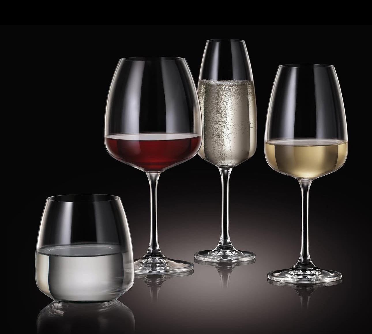 Gote kristali vere e bardhe "Fascino" 480ml