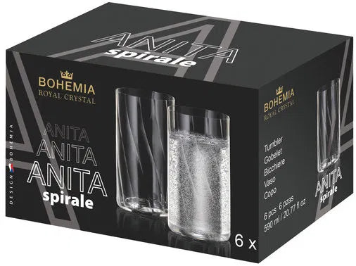 Gote kristali 590ml "Anita Spirale" Royal Bohemia