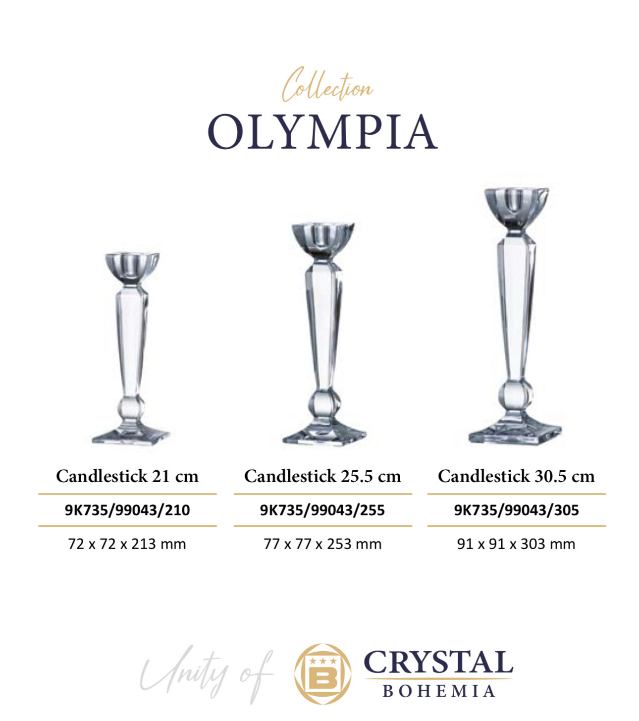 Mbajtes qirinjsh kristali “Olympia” Bohemia Crystals