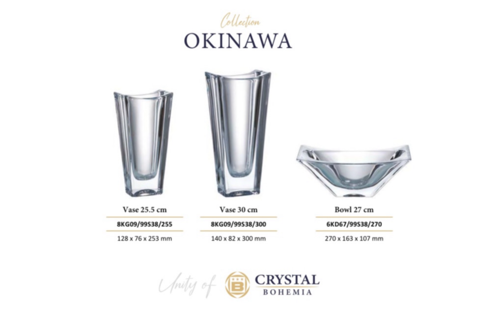 Vazo kristali “Okinawa” Bohemia Crystals