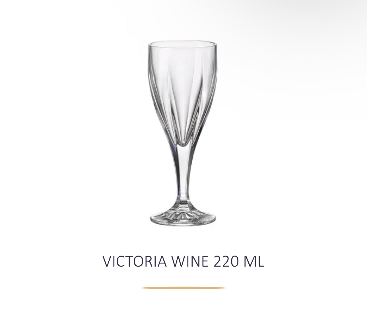 Gote kristali vere 220ml “Victoria” Bohemia Crystals