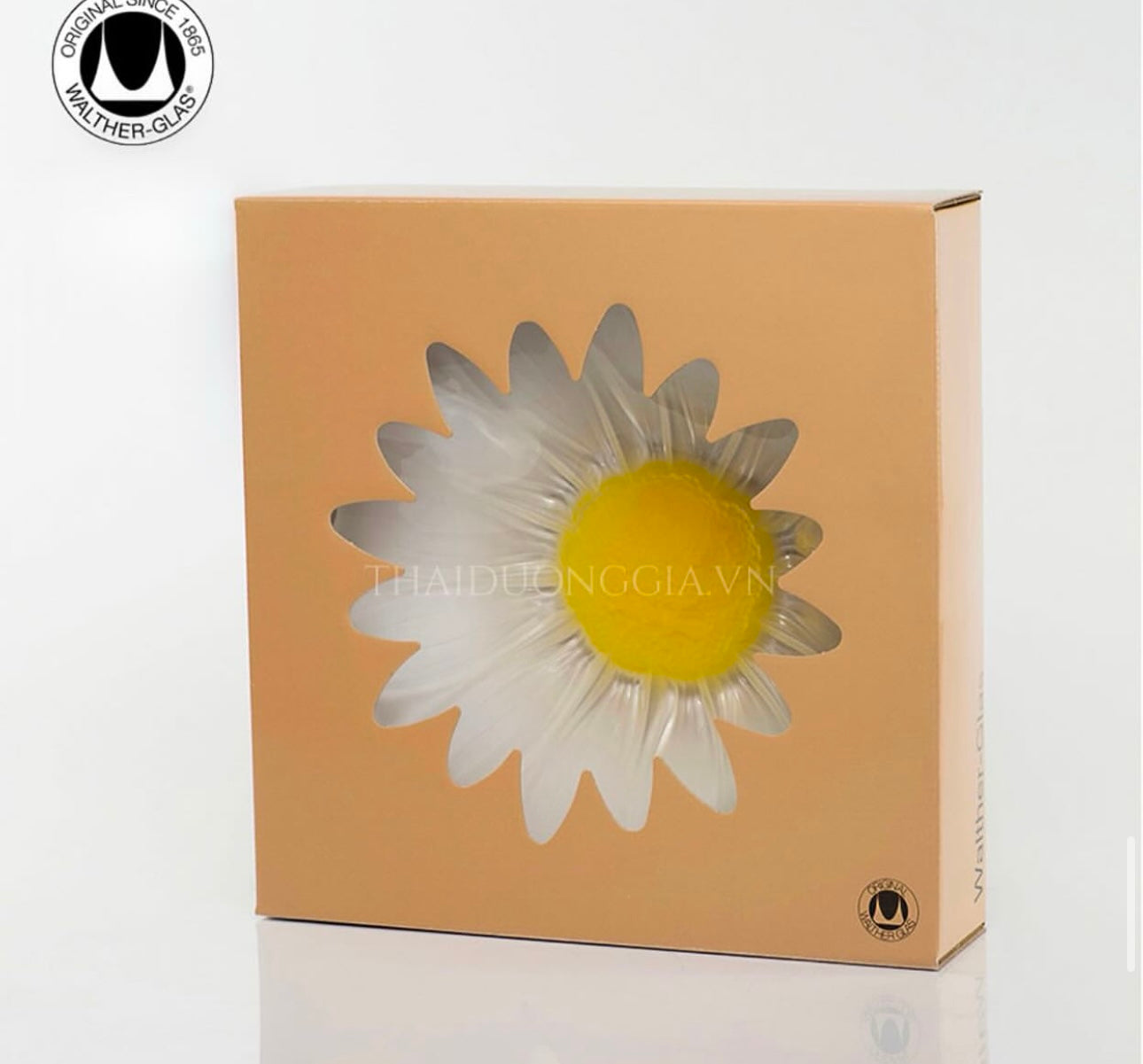 Mbajtese karamelesh 20cm Waltherglas Susanna White-Yellow 1400166