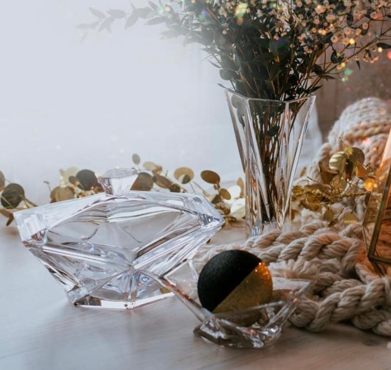Mbajtese karamelesh kristali me kapak 22.5cm “Origami” Bohemia Crystals