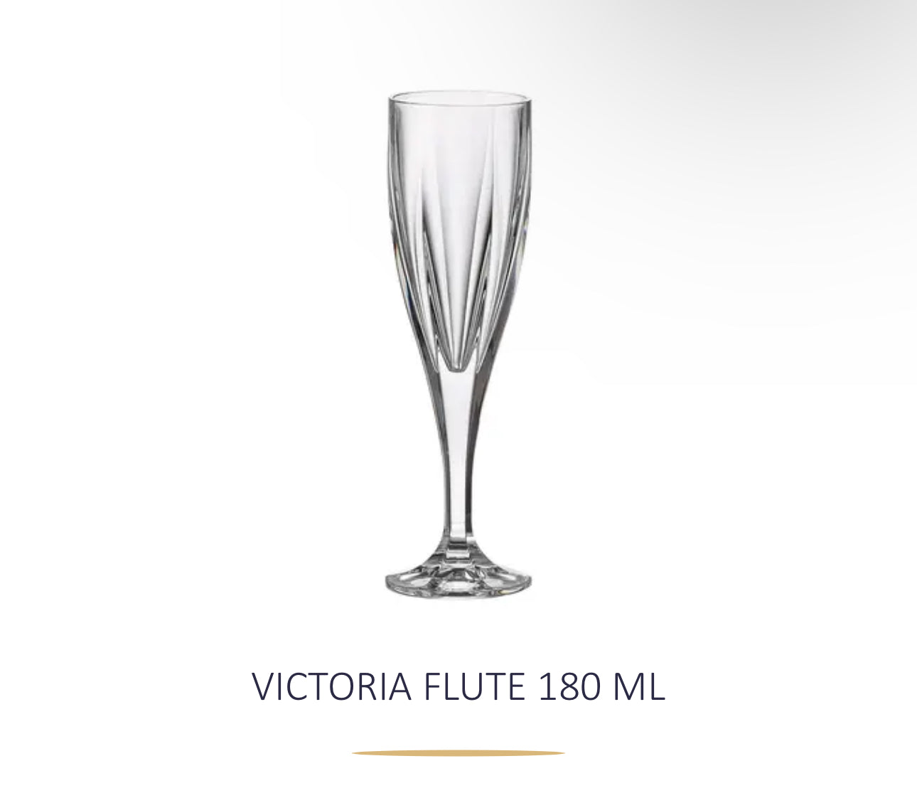Gote shampanje kristali 180ml “Victoria” Bohemia Crystals