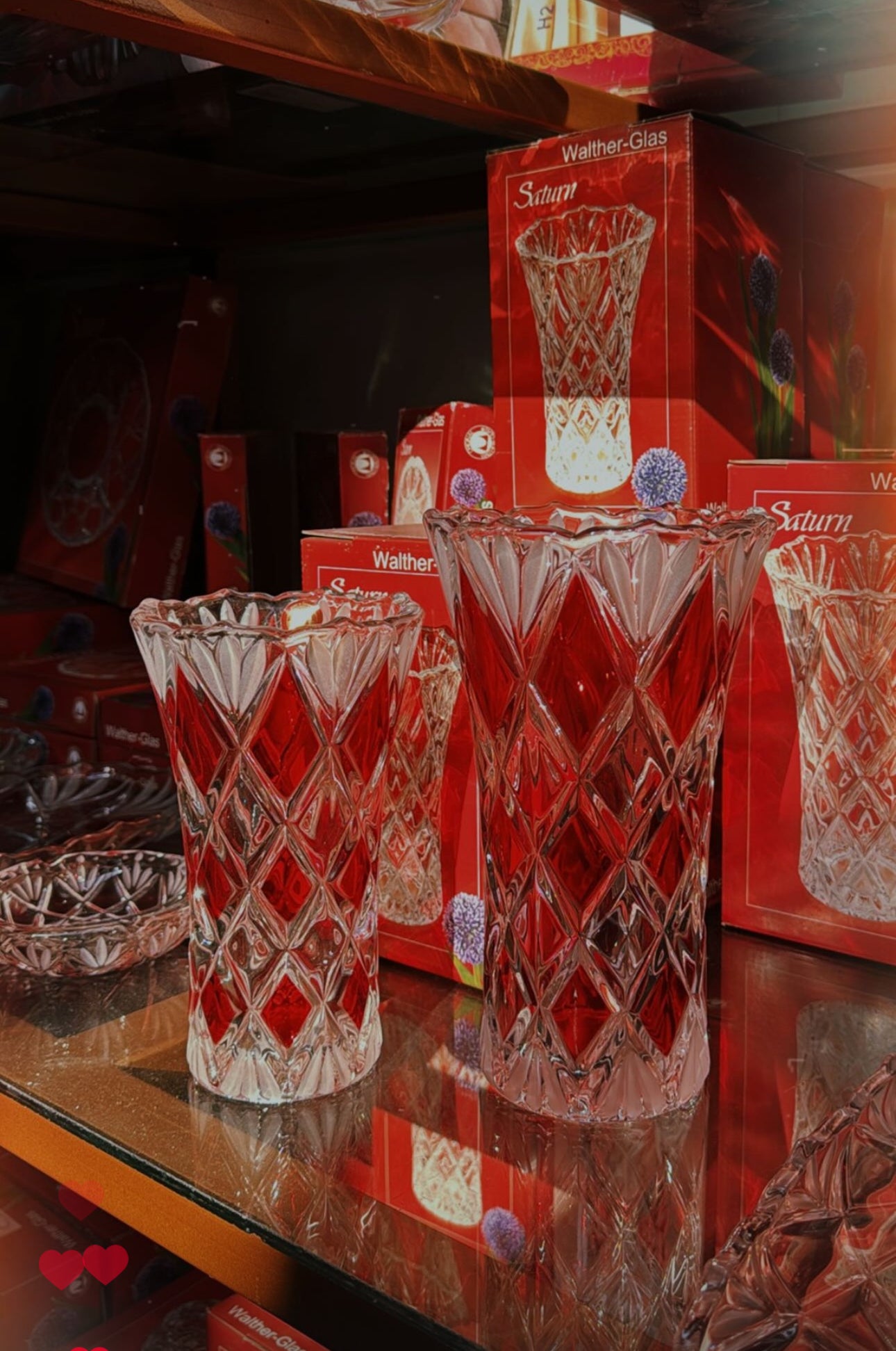 Vazo qelqi e gdhendur Waltherglass Saturn