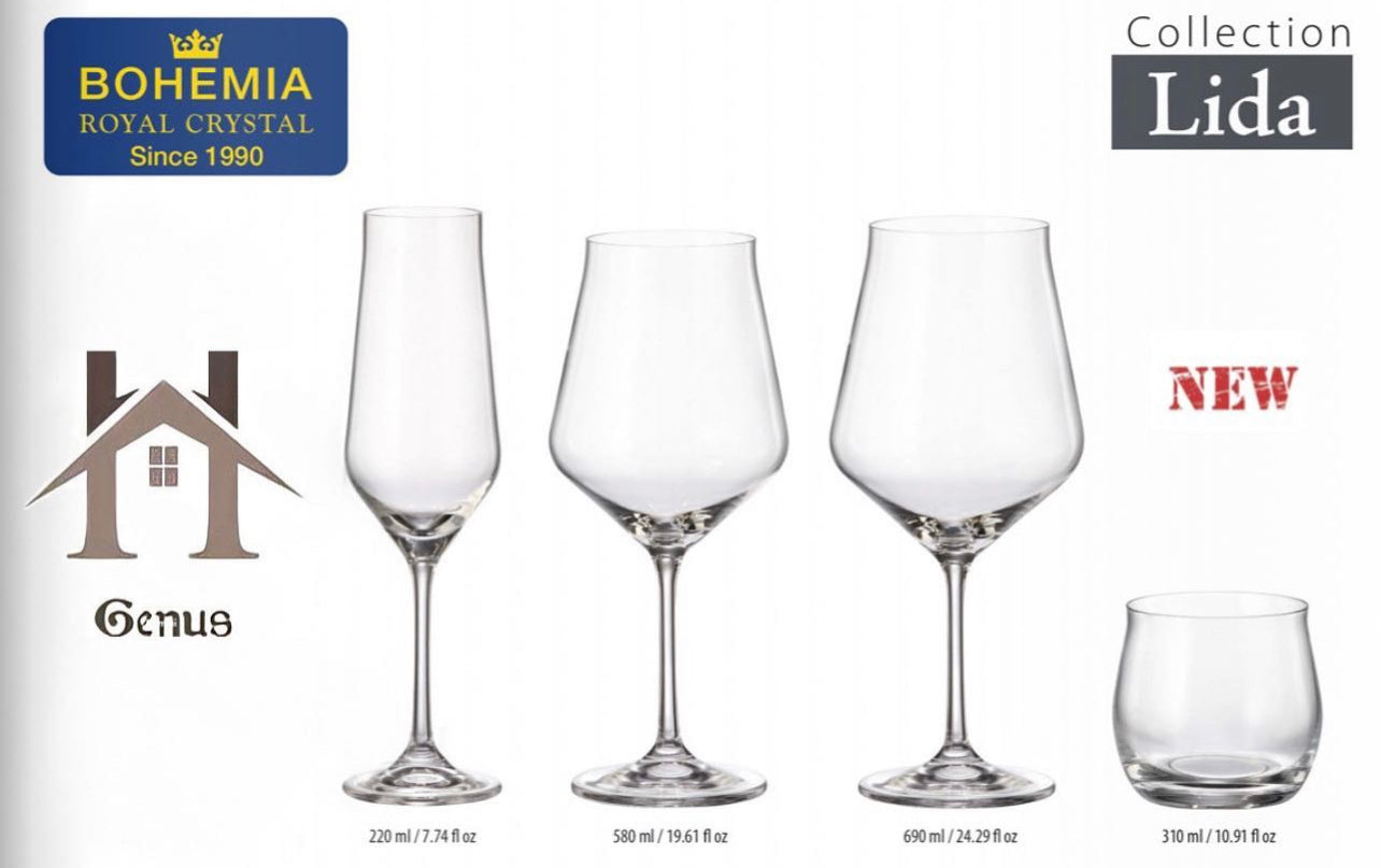 Gote kristali vere "Lida" 690ml