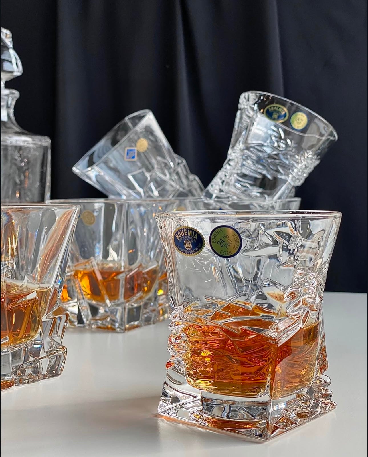 Set kristali 6+1 “Samurai” Bohemia Crystal”