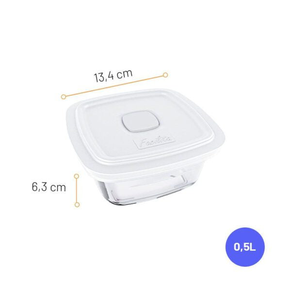 Tas qelqi hermetik me kapak Marinex 500ml 0723