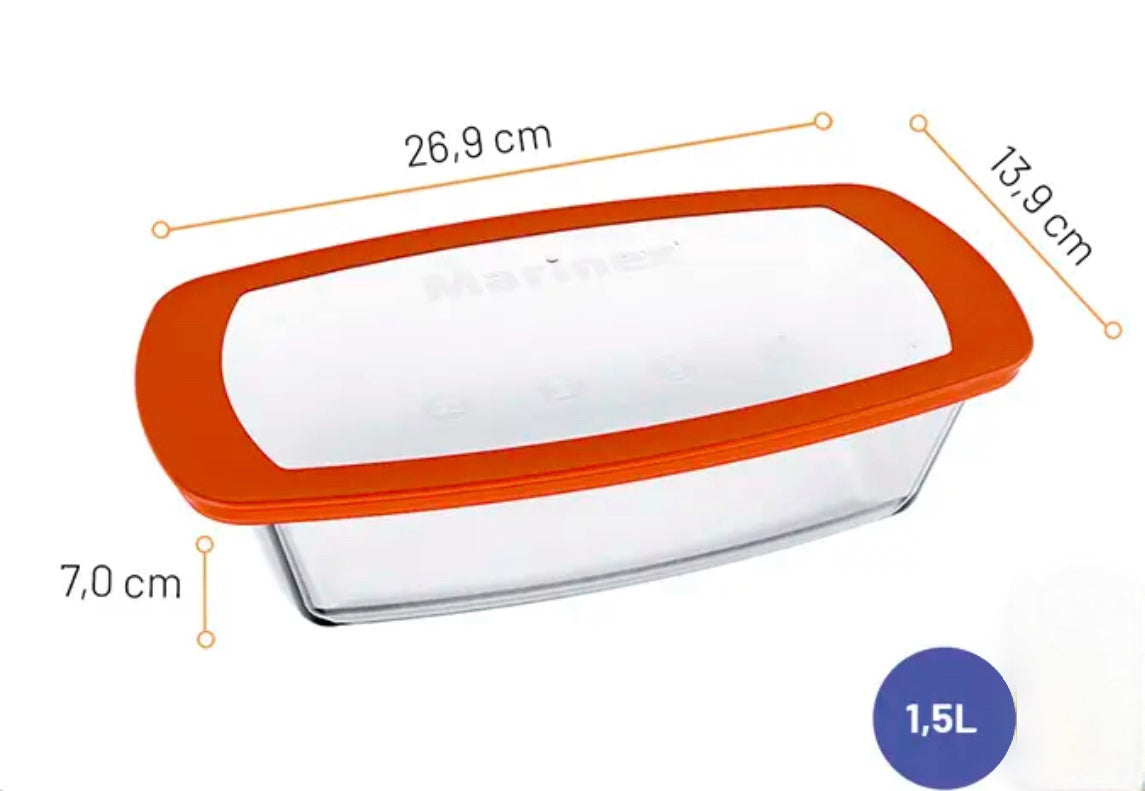 Tas qelqi me kapak hermetik 1.5L 6216