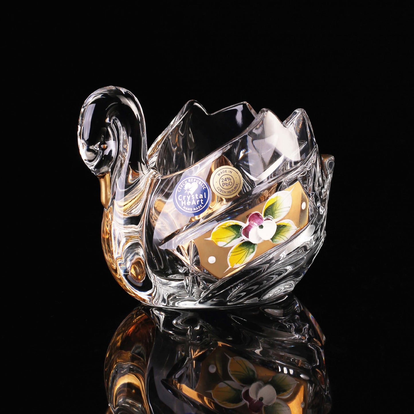 Mbajtese kristali ne forme mjellme Bohemia Crystal 11.4x10.9cm