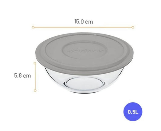 Tas qelqi me kapak hermetik Marinex 0.5L