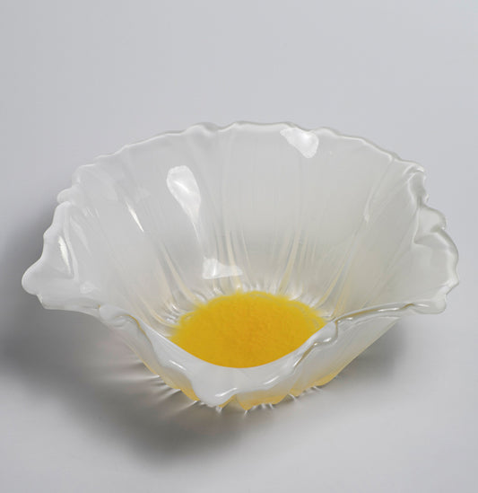 Mbajtese karamelesh 20cm Waltherglas Susanna White-Yellow 1400166