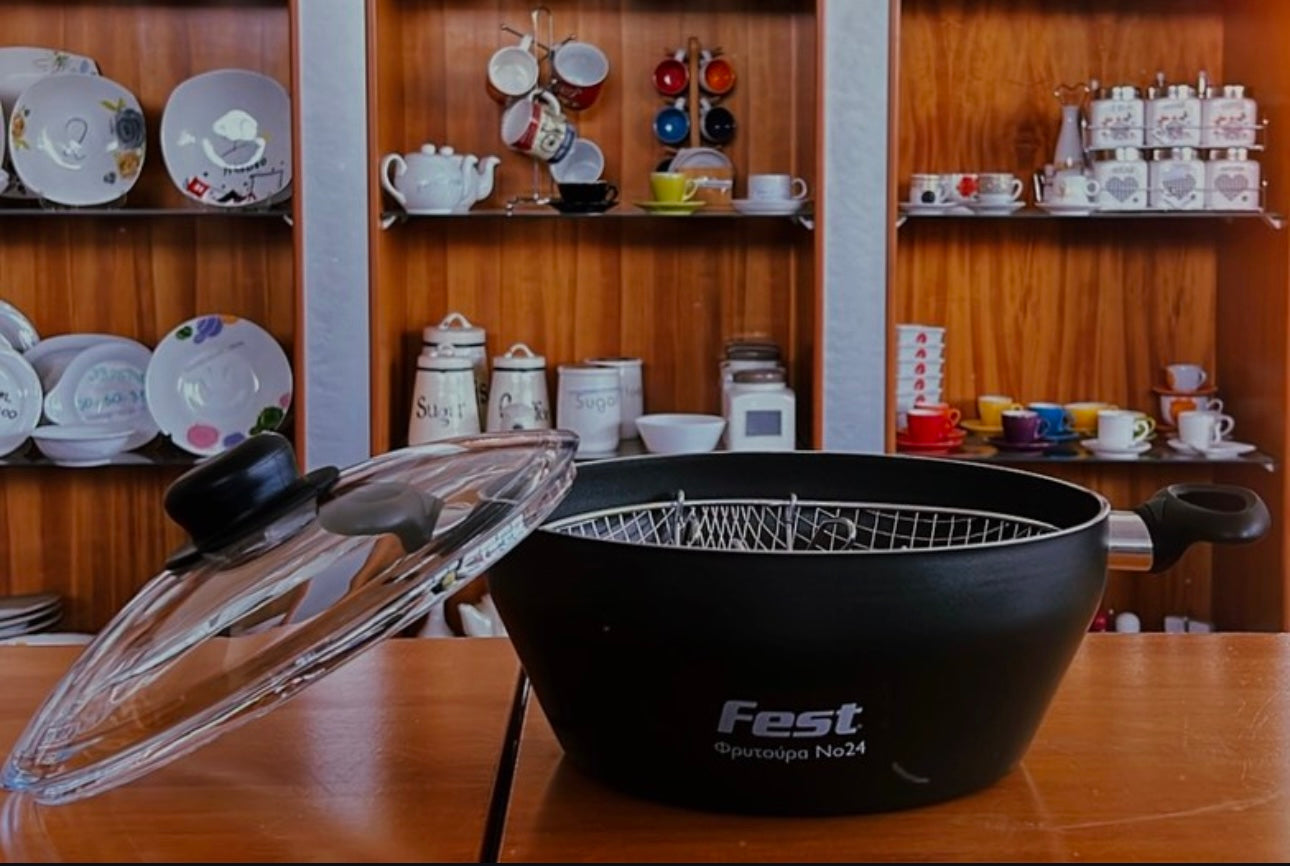 Tave me friteze dhe kapak per skuqje 24cm Fest Magic