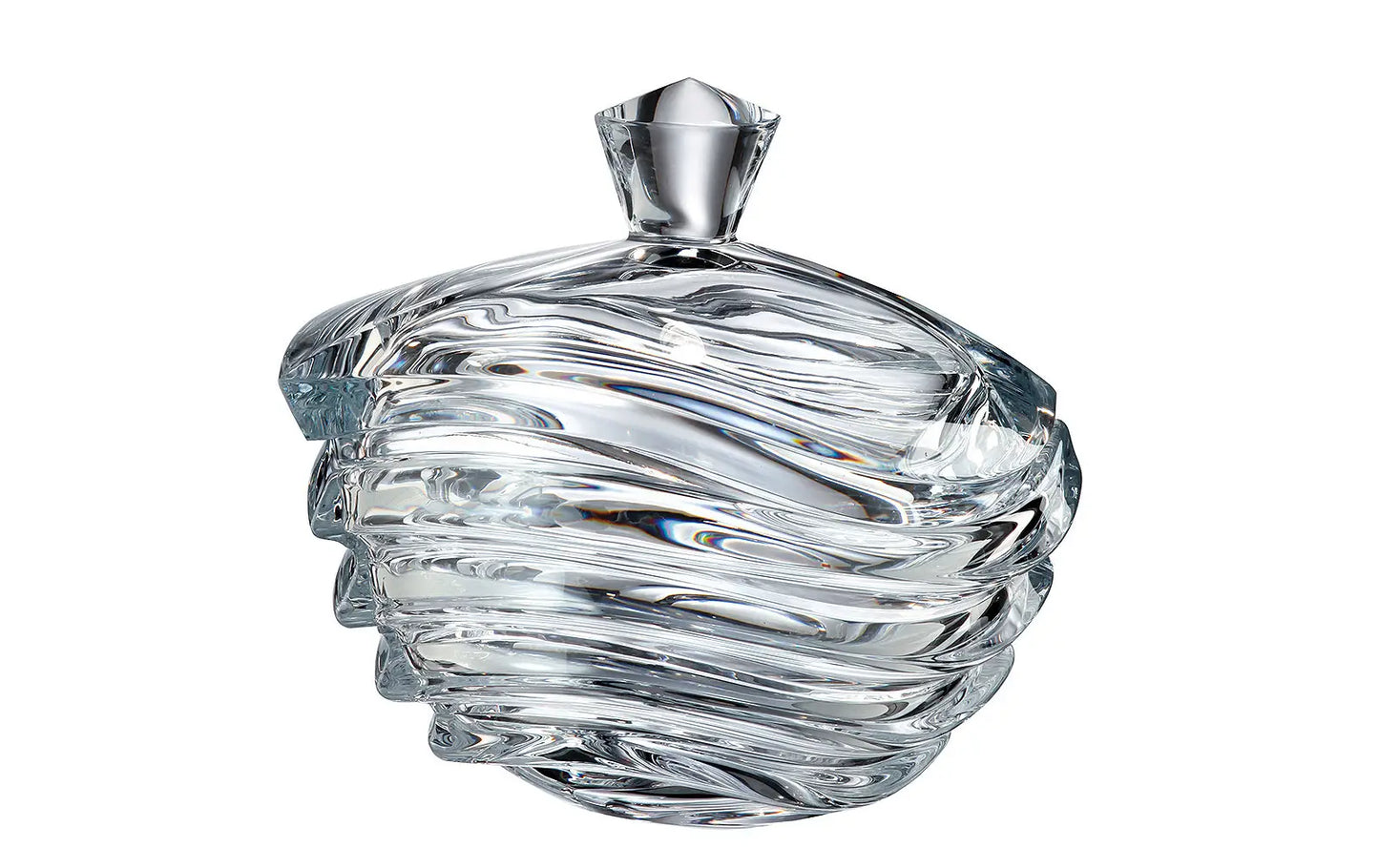 Mbajtese kristali karamelesh me kapak 22cm  "Wave" Bohemia Crystal