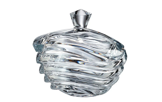 Mbajtese kristali karamelesh me kapak 22cm  "Wave" Bohemia Crystal