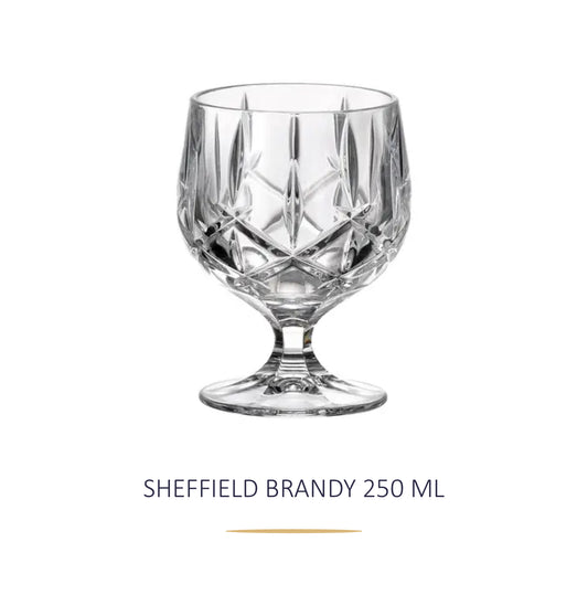 Gote kristali brandy 250ml “Sheffield” Bohemia Crystals