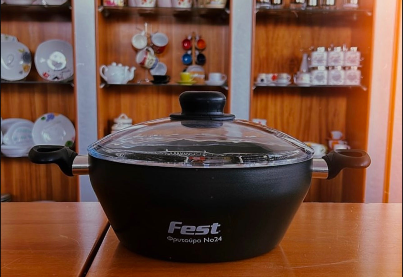 Tave me friteze dhe kapak per skuqje 24cm Fest Magic
