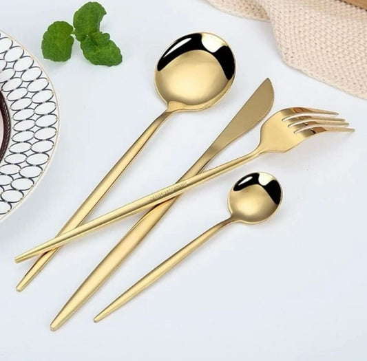 Servise set 24 copesh gold