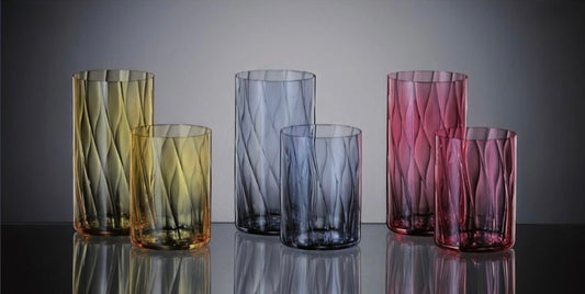 Gote kristali 590ml "Anita Spirale" Royal Bohemia Blue/Pink/Amber