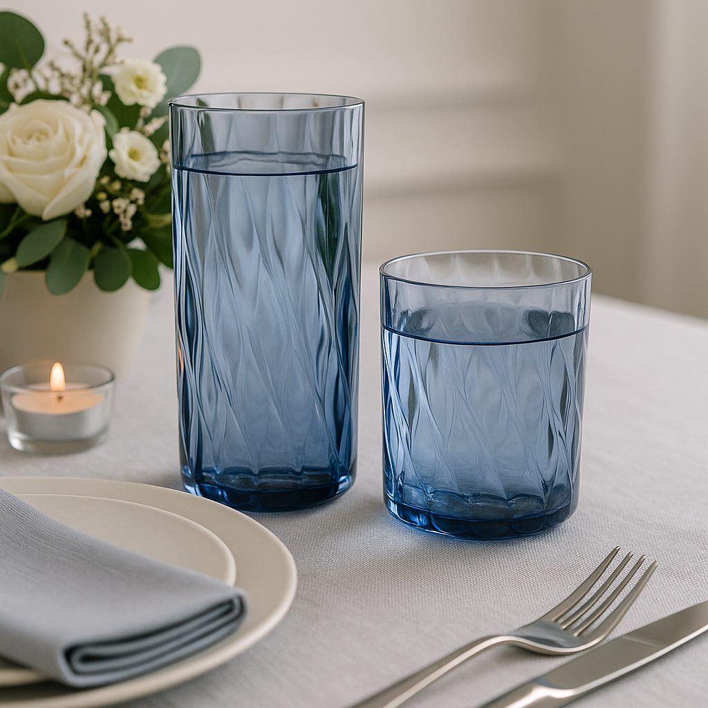 Gote kristali 590ml "Anita Spirale" Royal Bohemia Blue/Pink/Amber