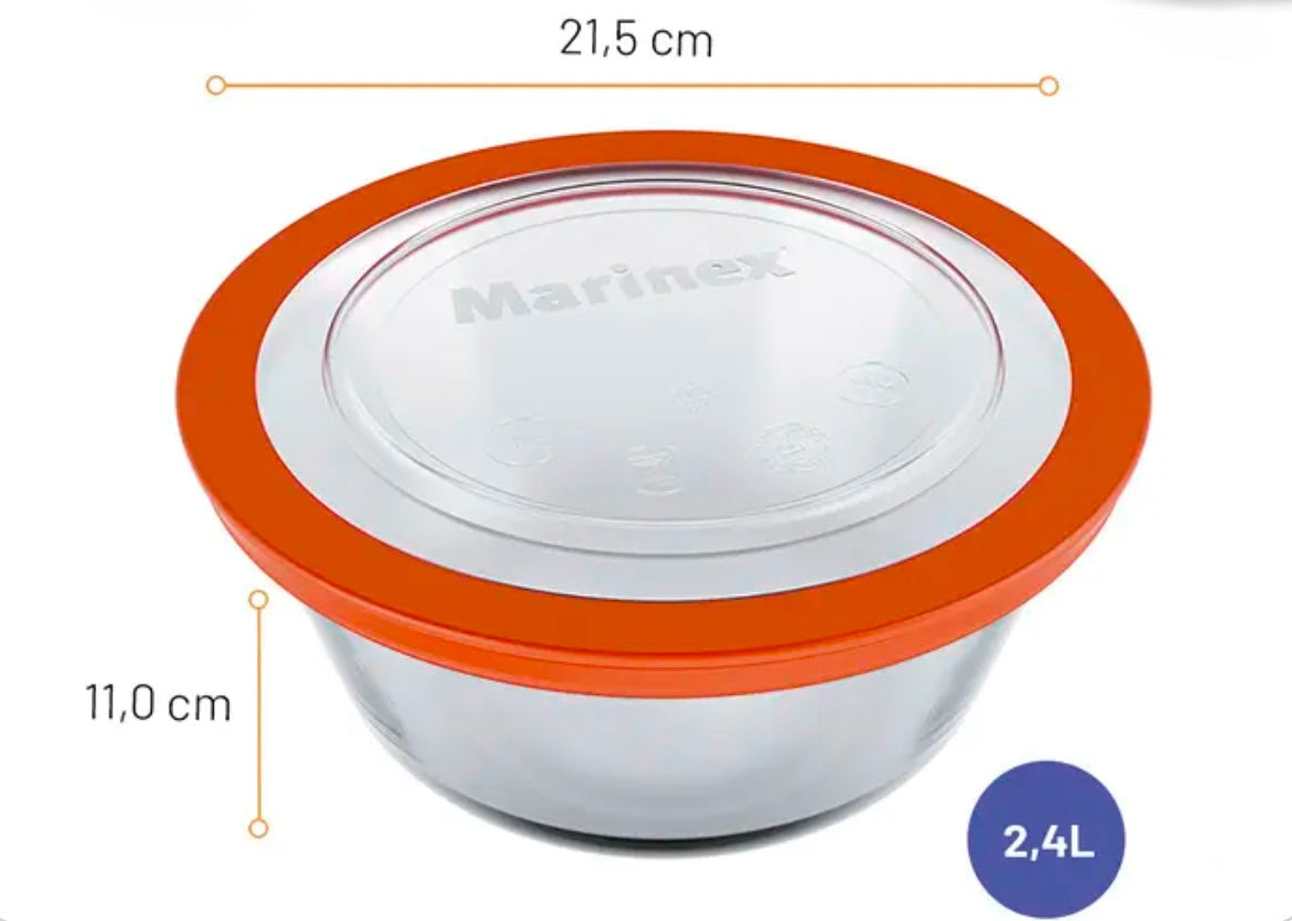 Tas qelqi me kapak hermetik Marinex 2.4L 6314