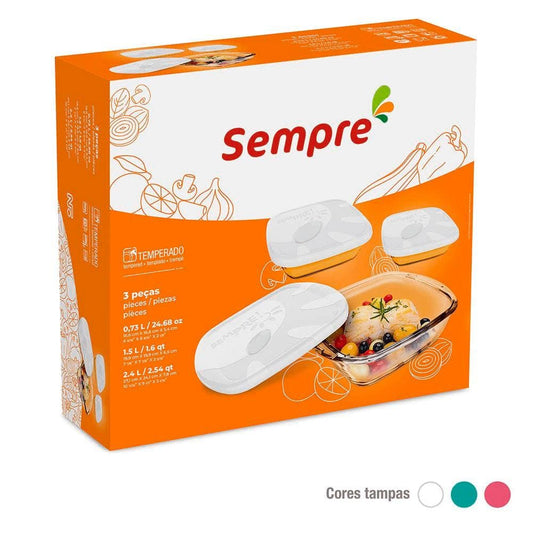 Set 3pcs tava me kapak hermetik “Sempre” 1513